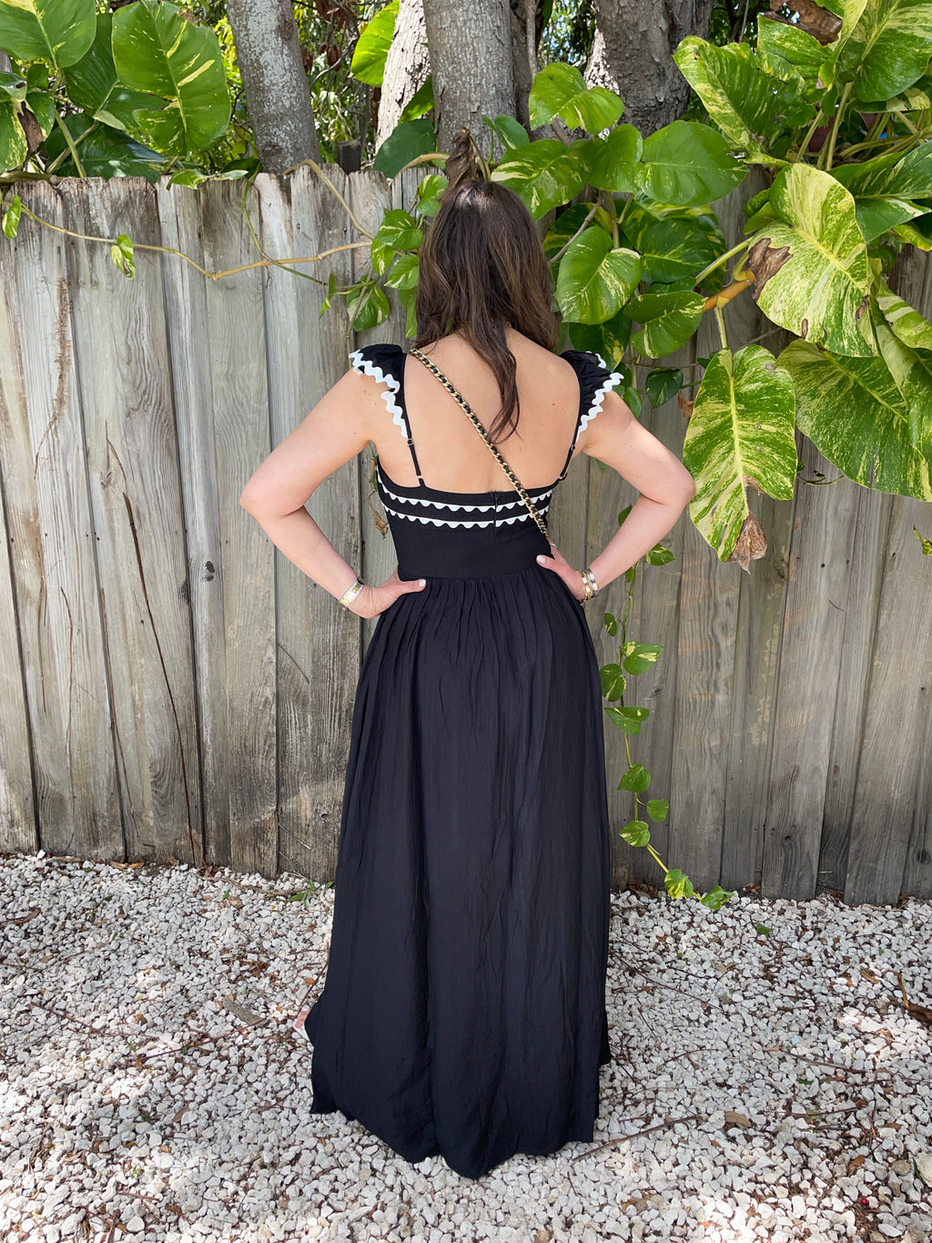 Colette Ruffle Strap Maxi Dress