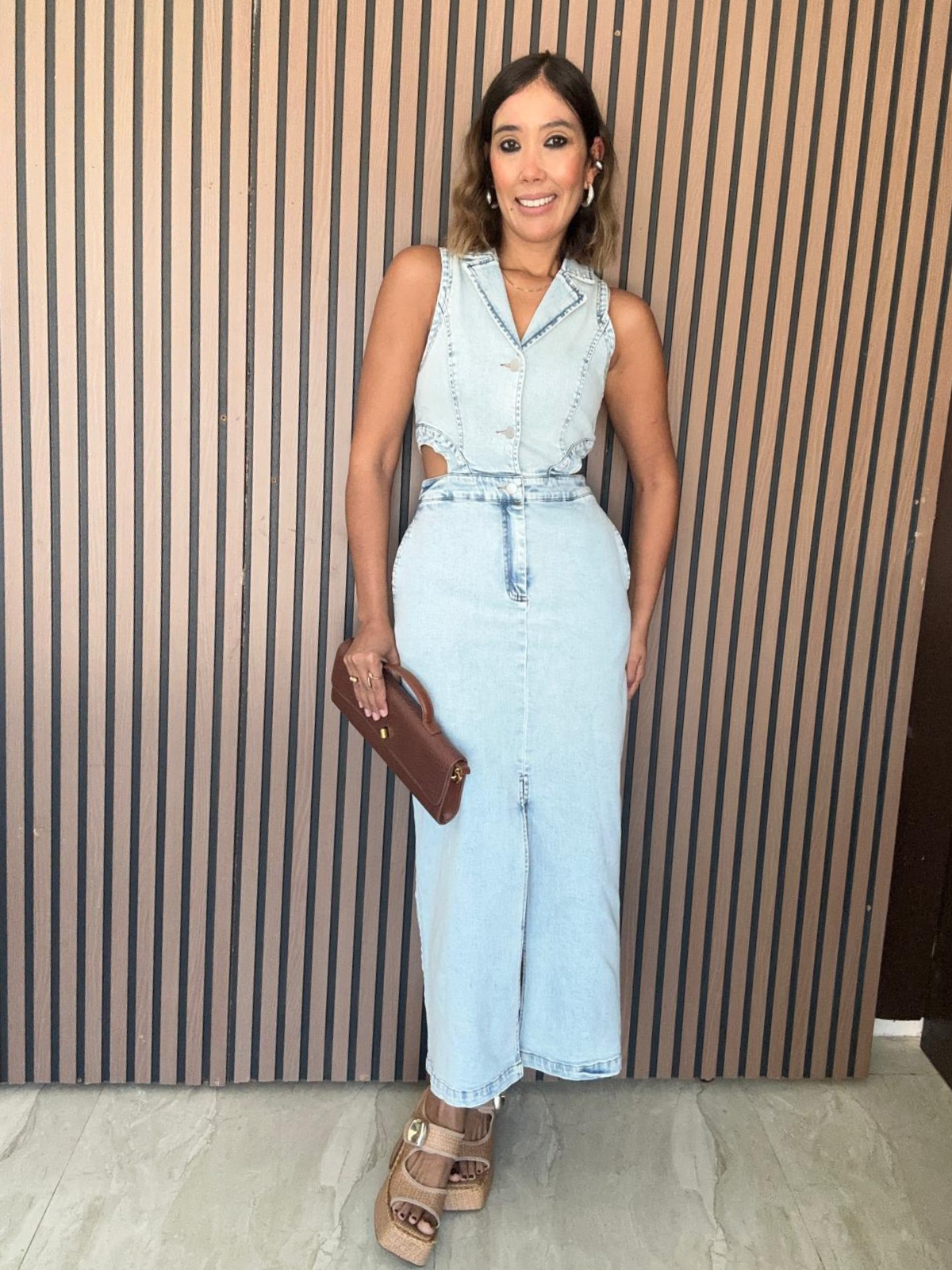 Define Me Denim Midi Dress