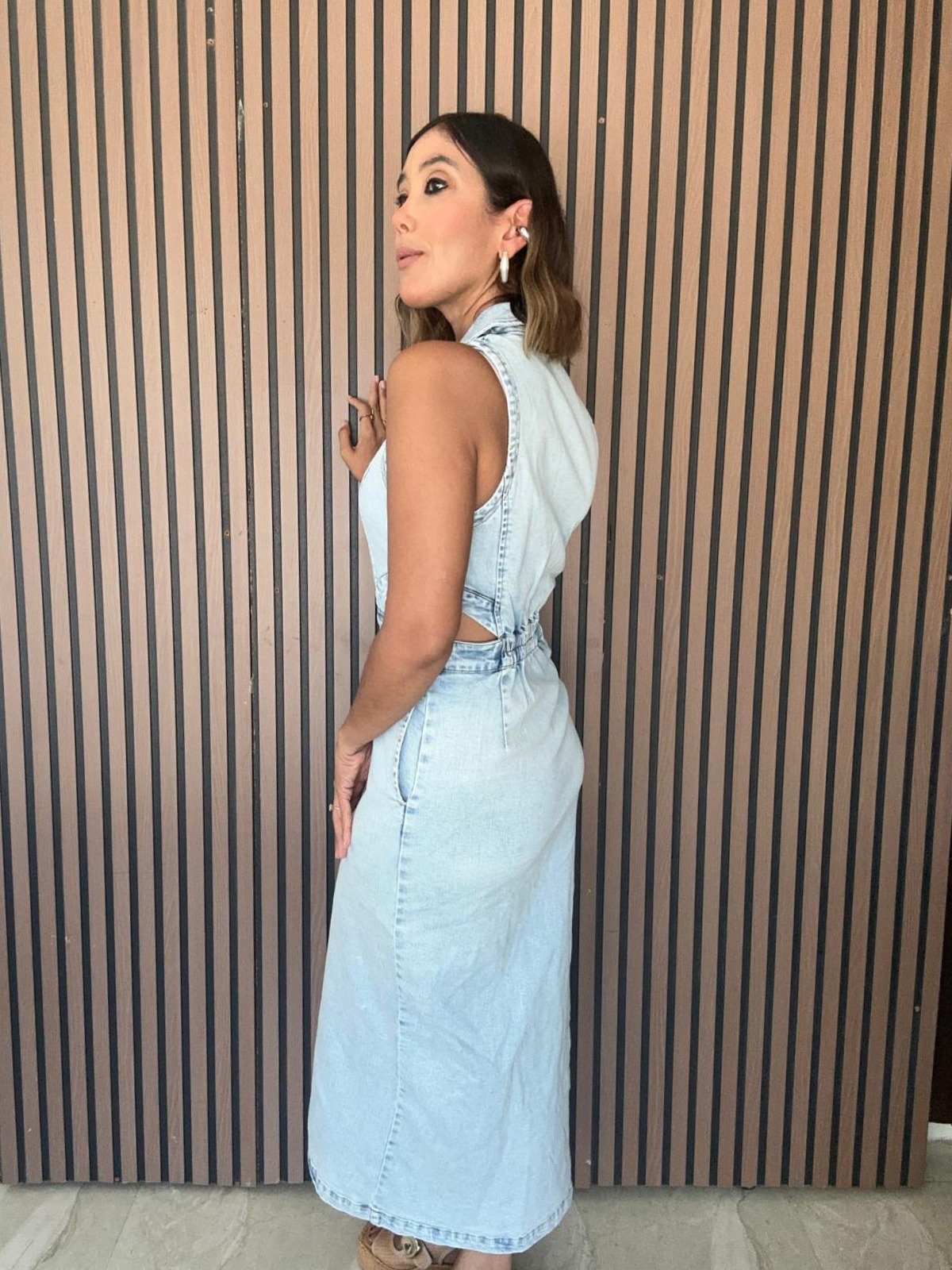 Define Me Denim Midi Dress