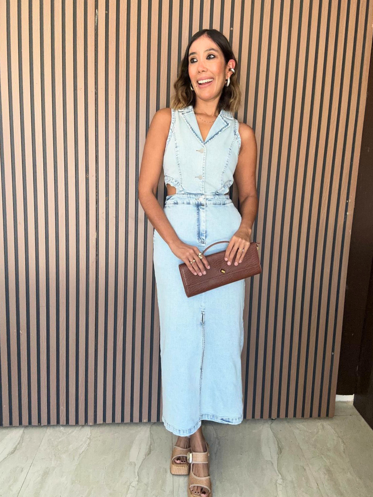 Define Me Denim Midi Dress