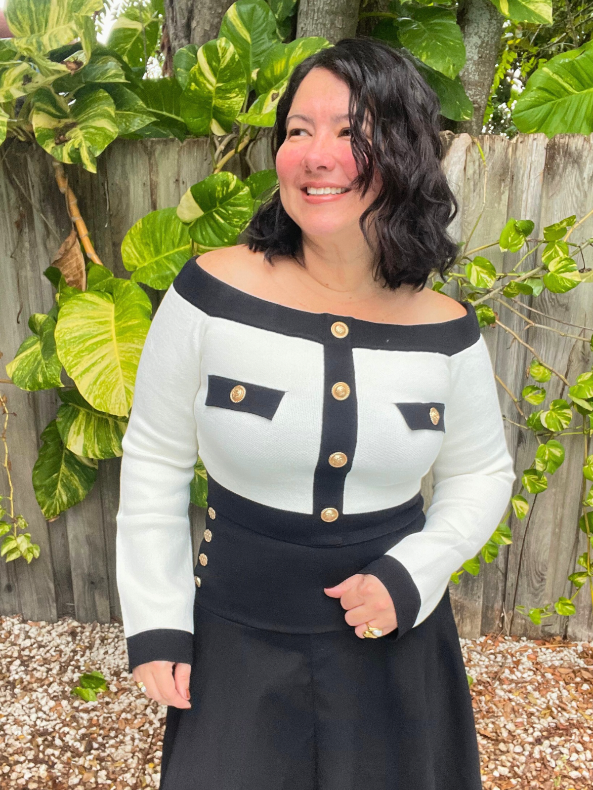 Estate Chic Off-Shoulder Sweater