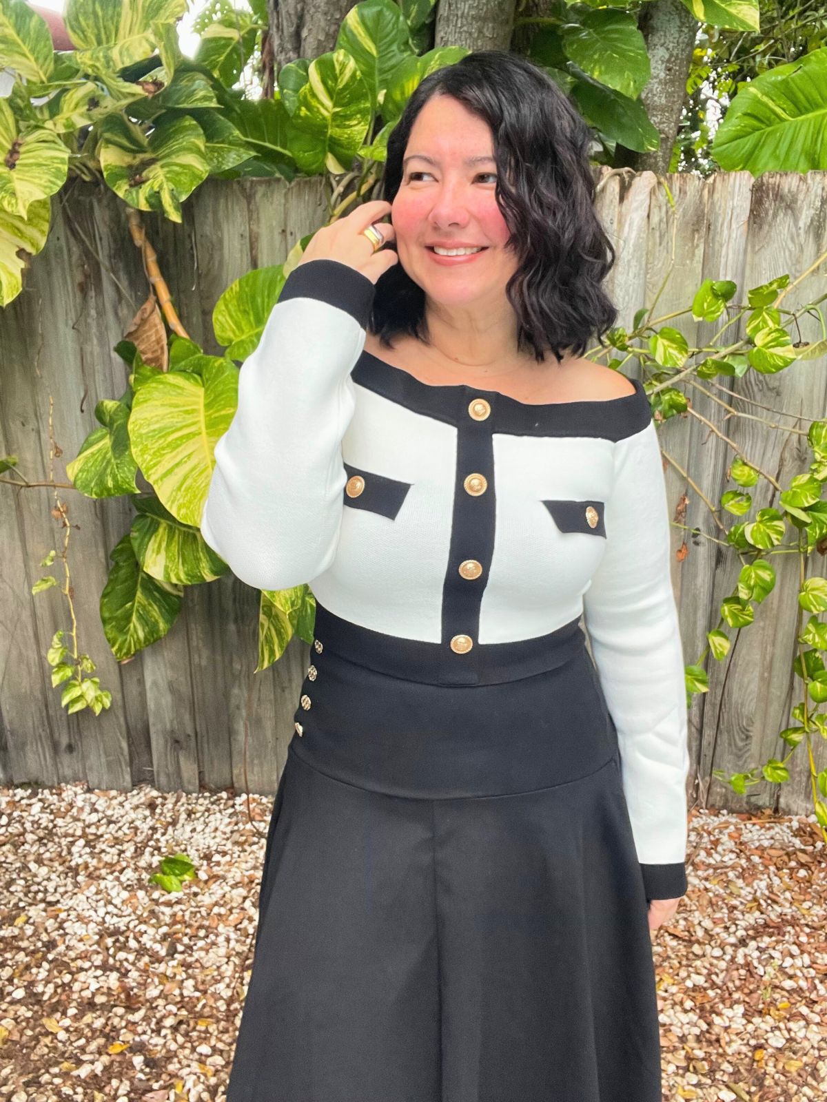 Estate Chic Off-Shoulder Sweater