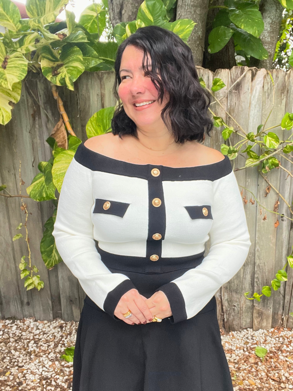 Estate Chic Off-Shoulder Sweater