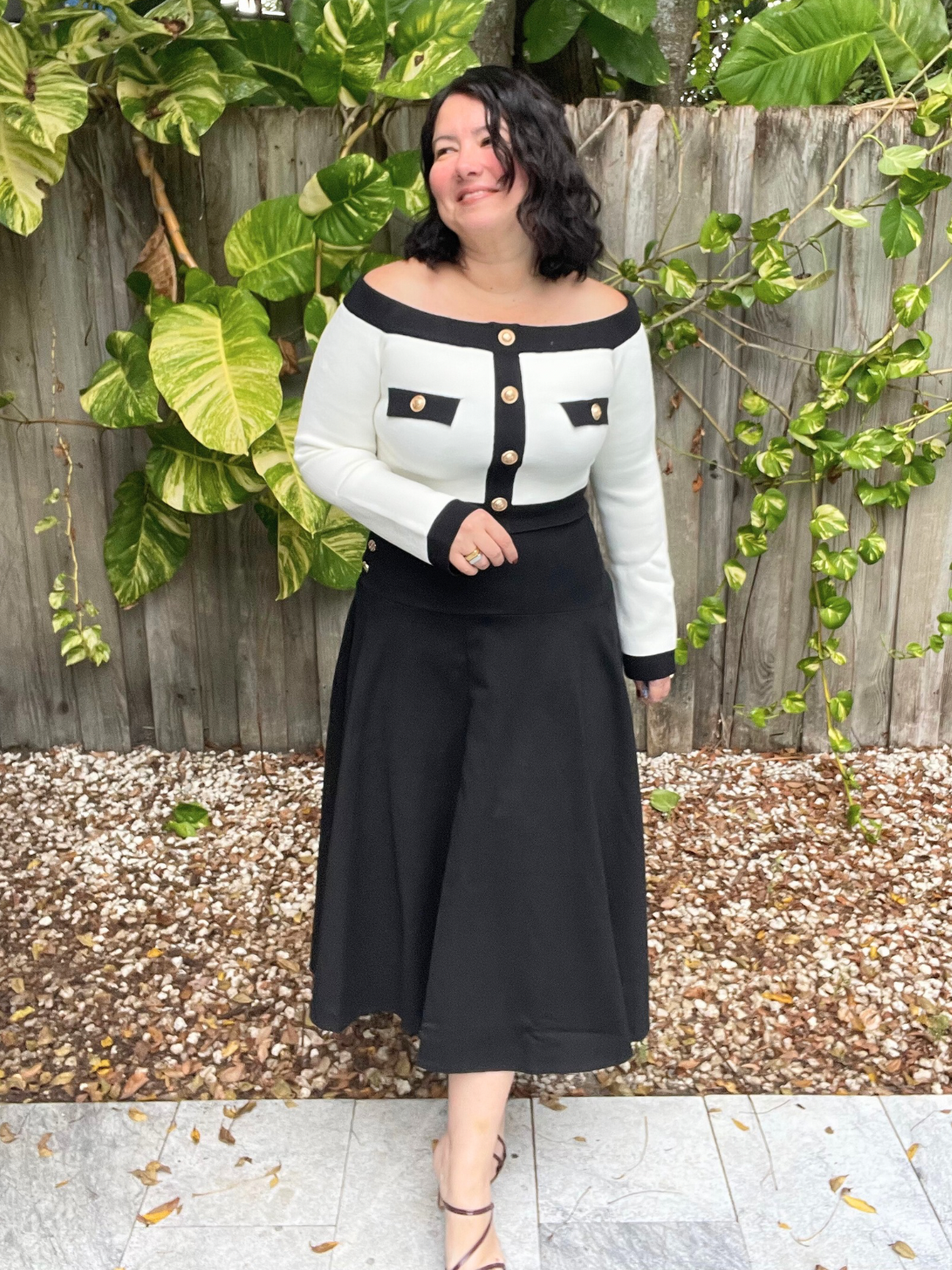 Estate Chic Off-Shoulder Sweater