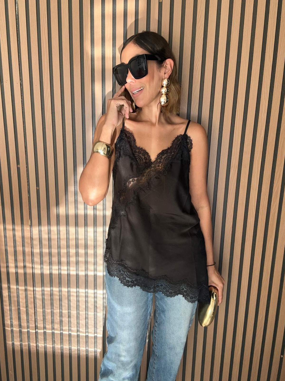 Right Before Forever Lace Asymmetrical Cami