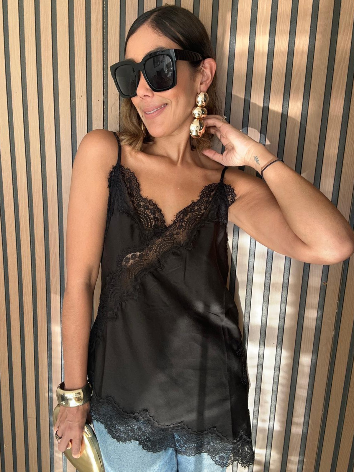 Right Before Forever Lace Asymmetrical Cami