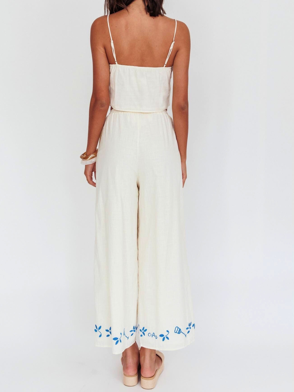 Portofino Crop Top and Wide Leg Pants