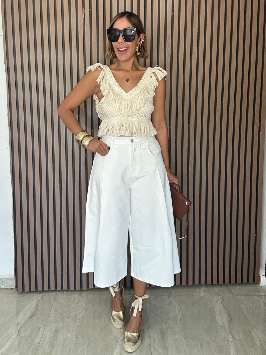 Sashline Cotton Culotte Pants