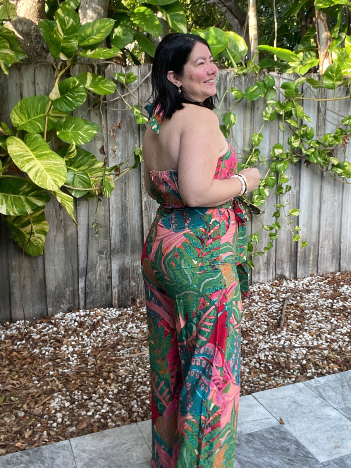 Drawing Dream Crossed Halter Neck Jumpsuit