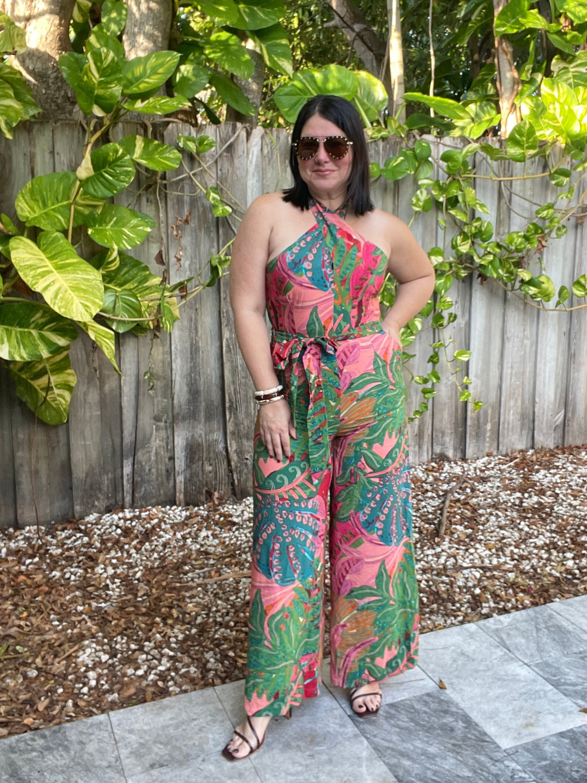 Drawing Dream Crossed Halter Neck Jumpsuit