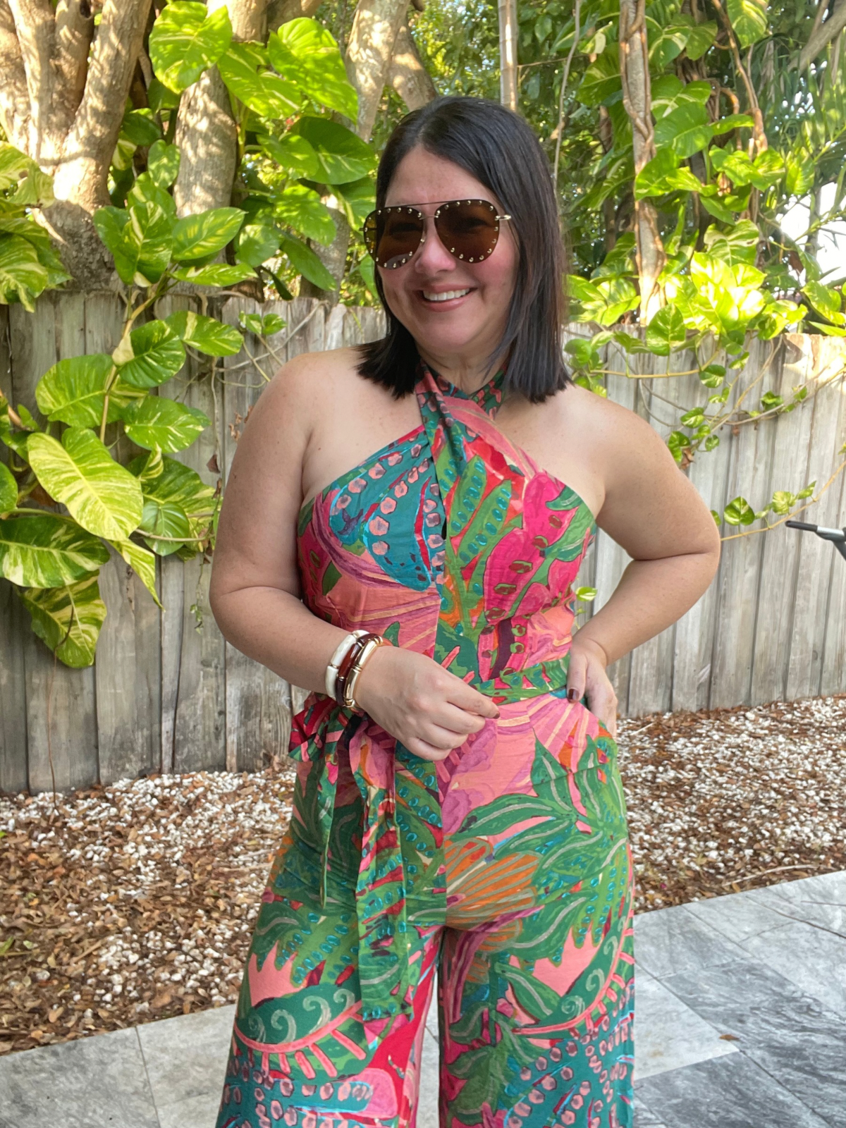 Drawing Dream Crossed Halter Neck Jumpsuit