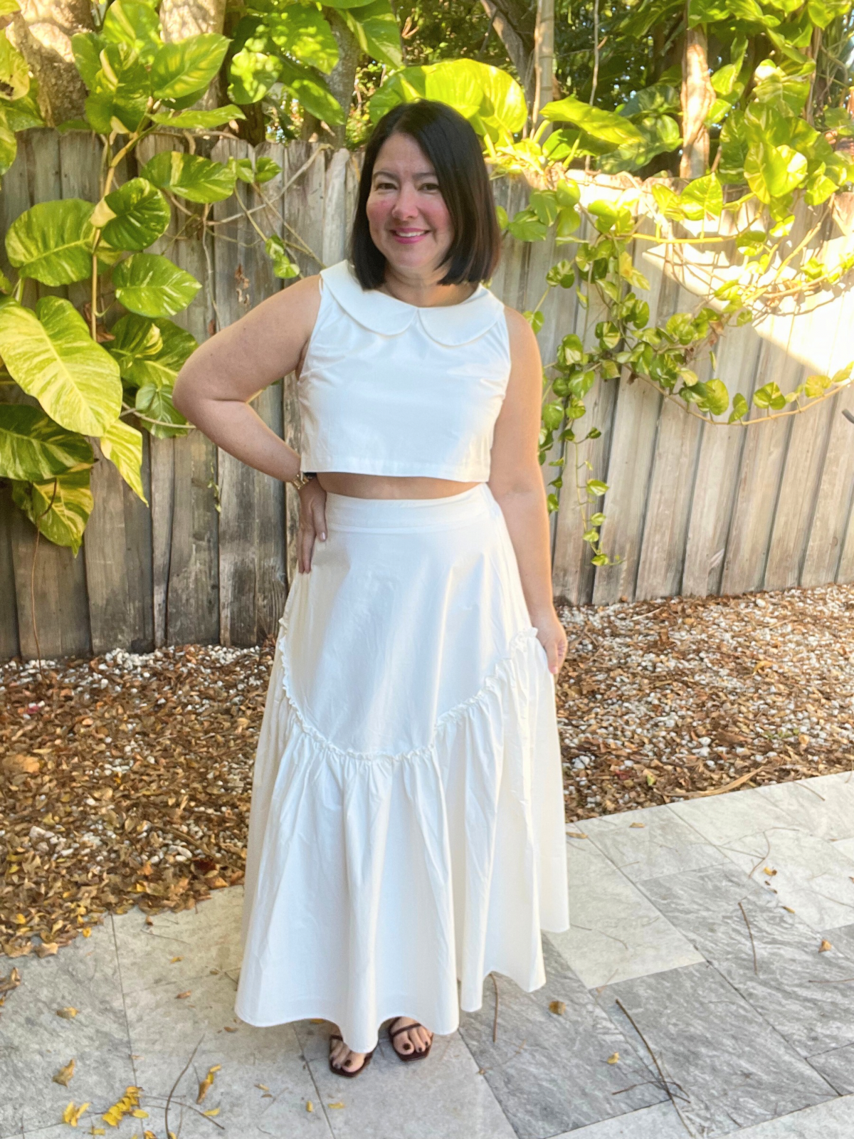 The Prestige Edit Poplin Crop Top and Skirt Set