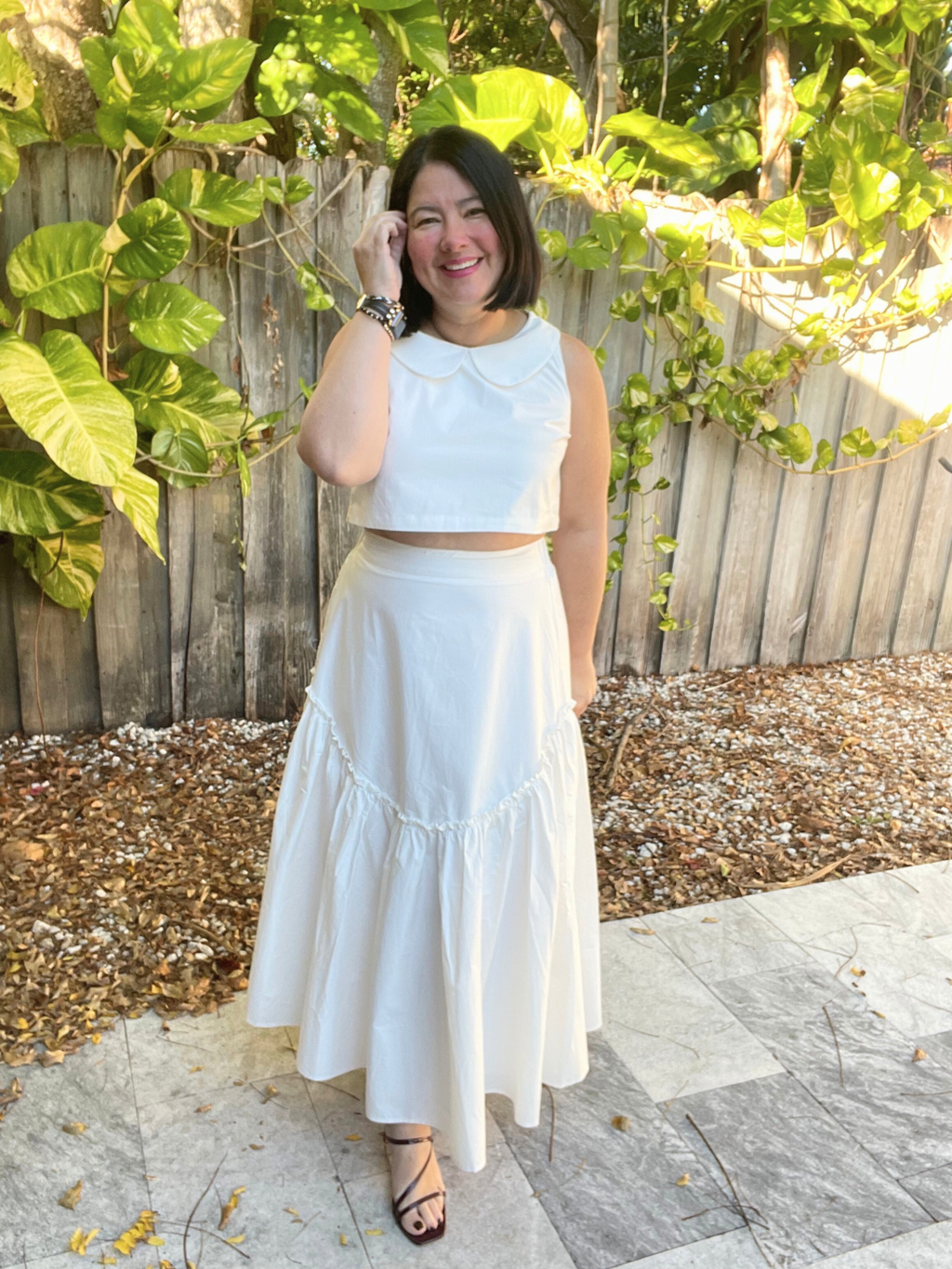 The Prestige Edit Poplin Crop Top and Skirt Set