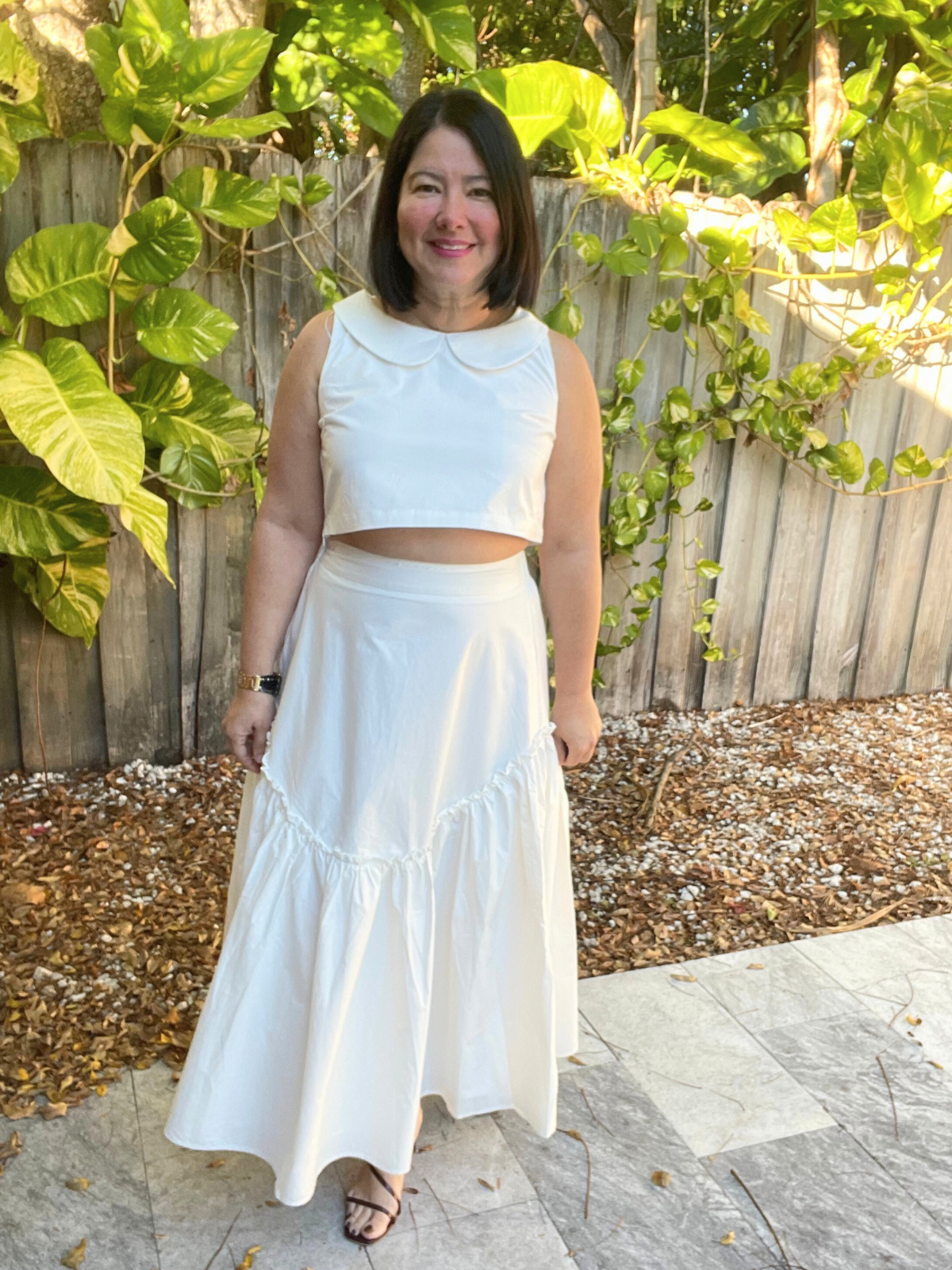 The Prestige Edit Poplin Crop Top and Skirt Set