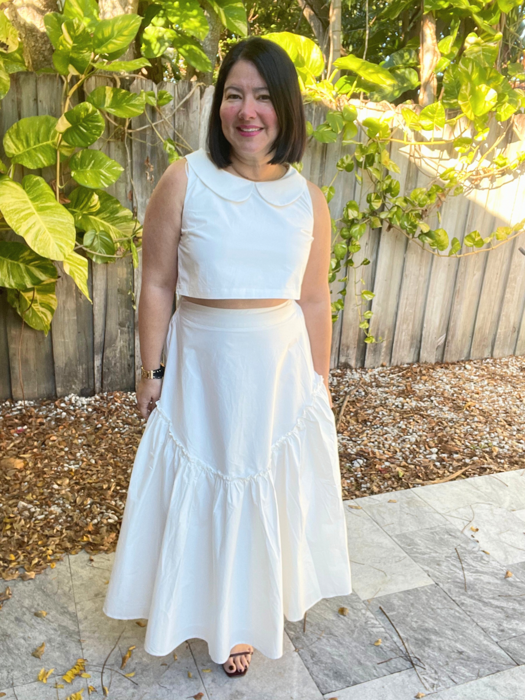 The Prestige Edit Poplin Crop Top and Skirt Set