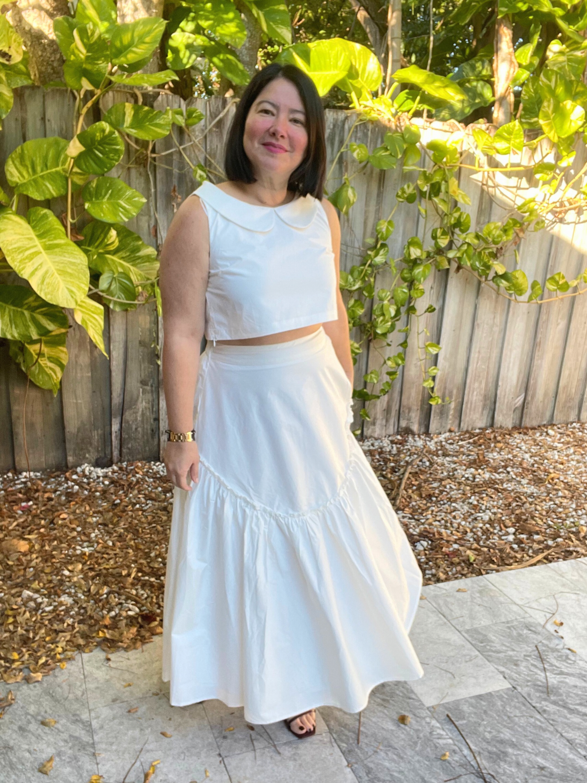 The Prestige Edit Poplin Crop Top and Skirt Set