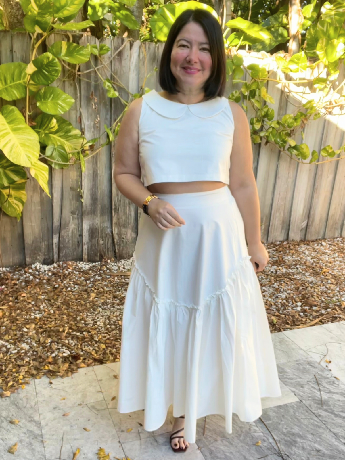 The Prestige Edit Poplin Crop Top and Skirt Set