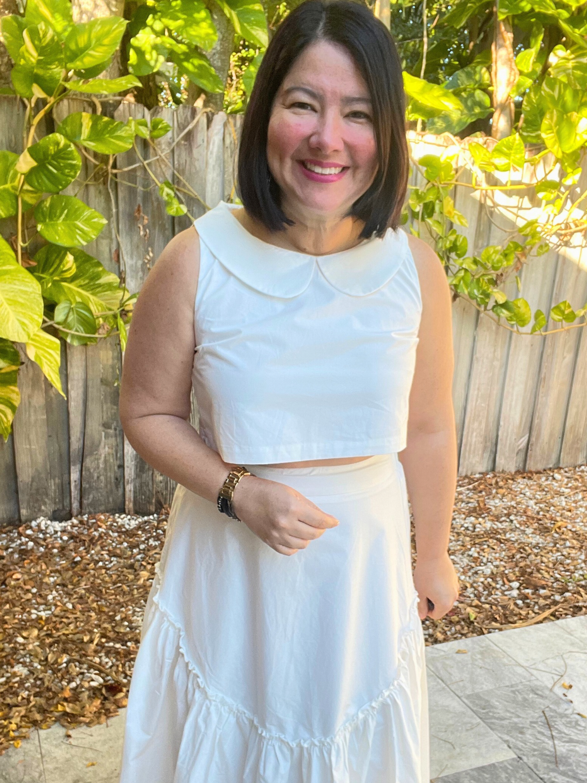 The Prestige Edit Poplin Crop Top and Skirt Set