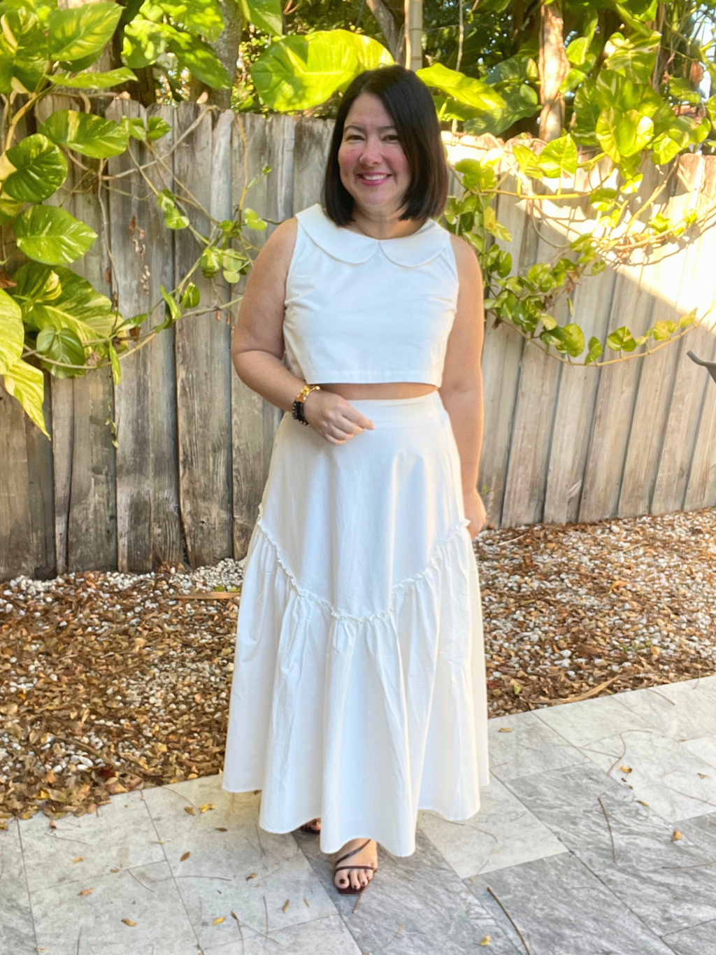 The Prestige Edit Poplin Crop Top and Skirt Set