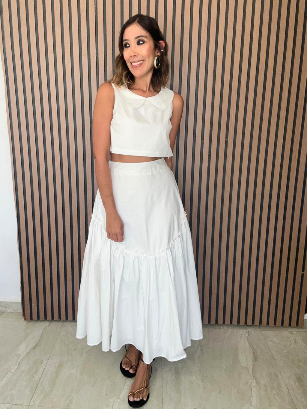 The Prestige Edit Poplin Crop Top and Skirt Set