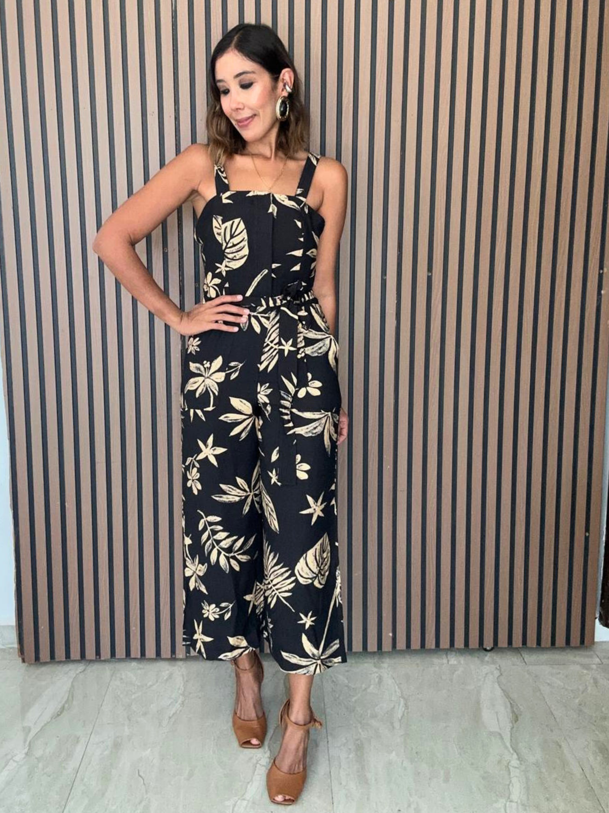 Coconut Kiss Square Neck Wide Leg Jumpsuit