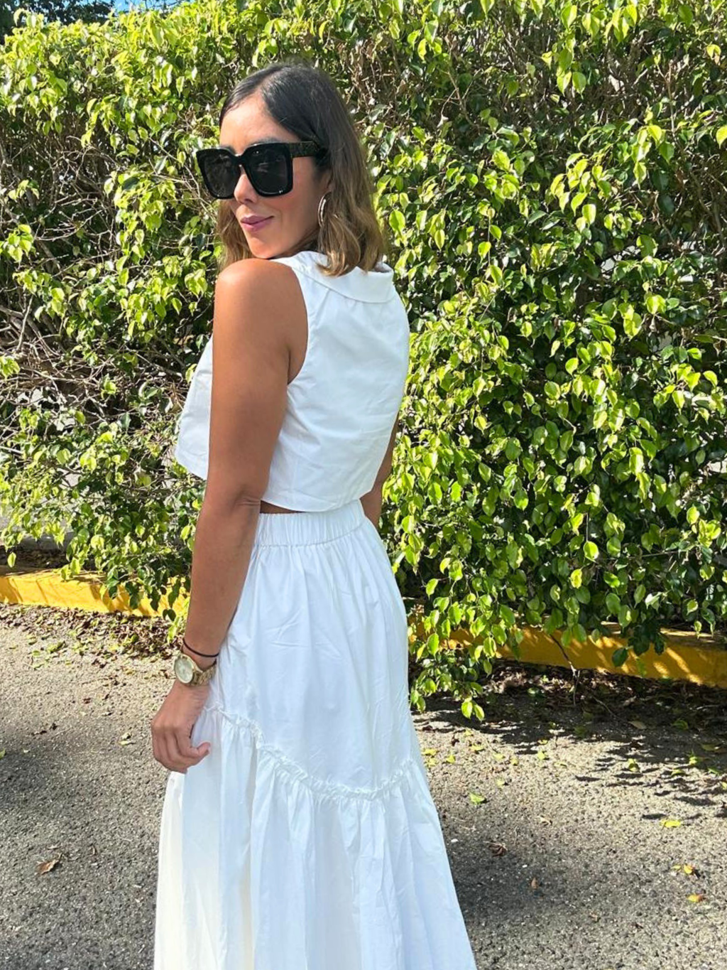 The Prestige Edit Poplin Crop Top and Skirt Set