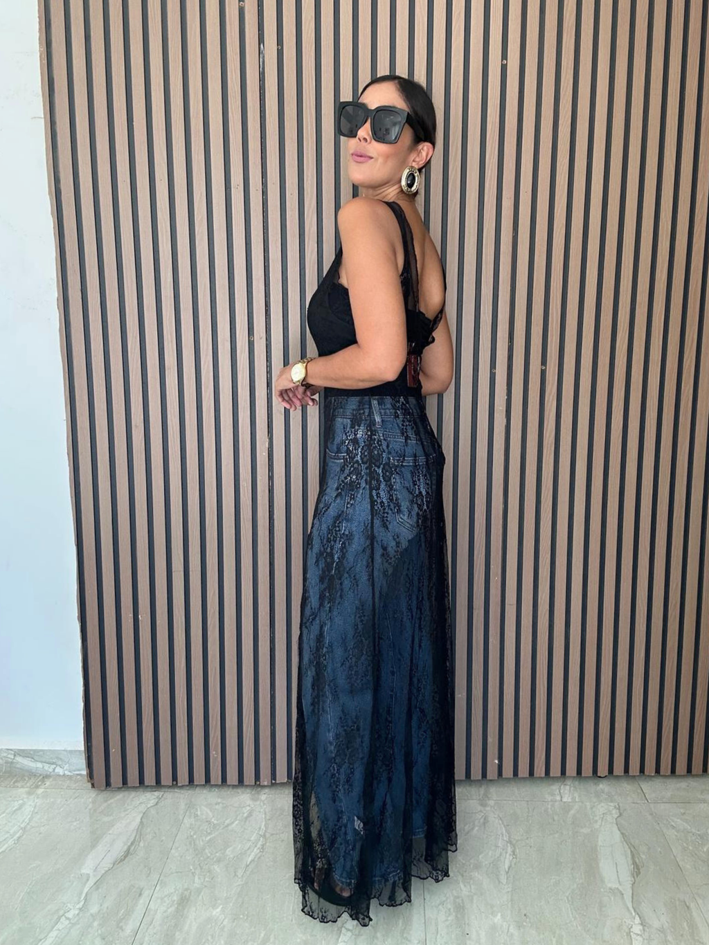 Wanderlight Lace Two-Piece Bodysuit and Dress Matching Set