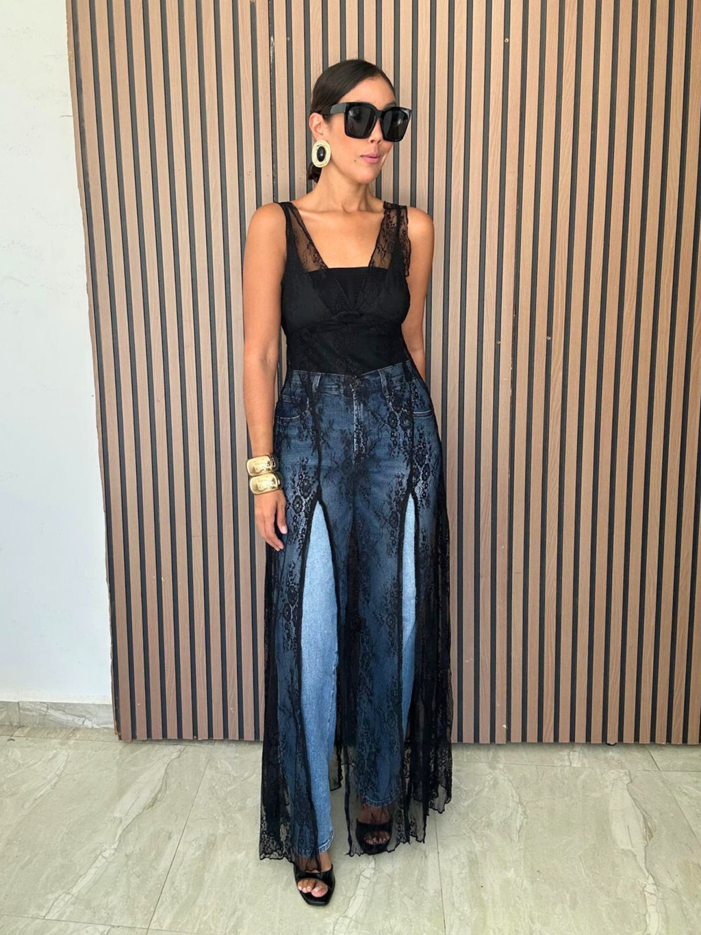 Wanderlight Lace Two-Piece Bodysuit and Dress Matching Set