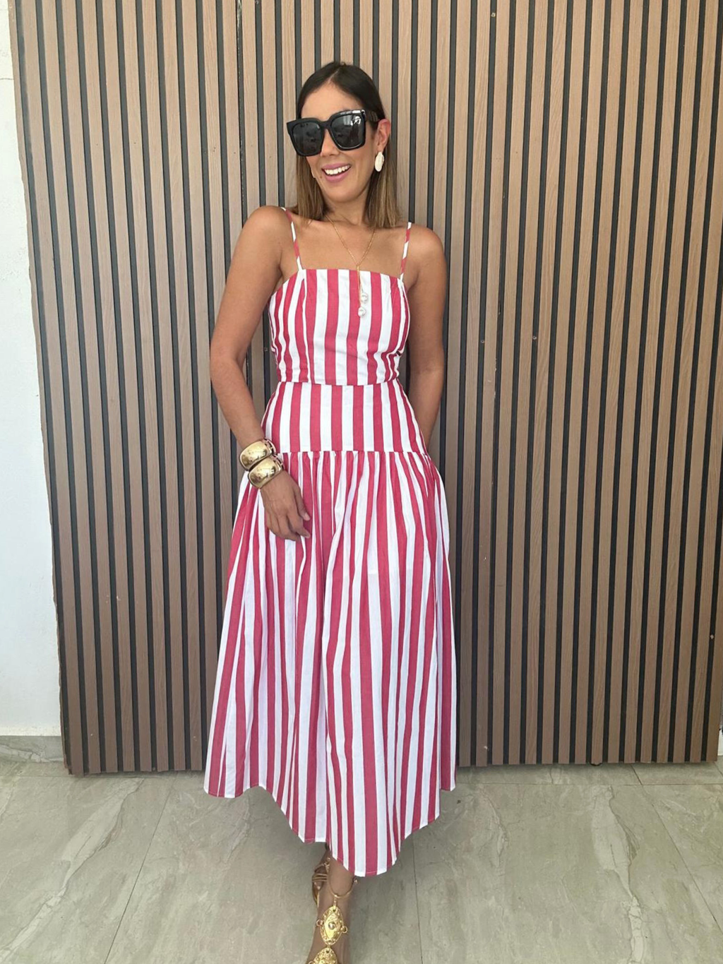 Stripe Me Darling Crop Top and Skirt Set