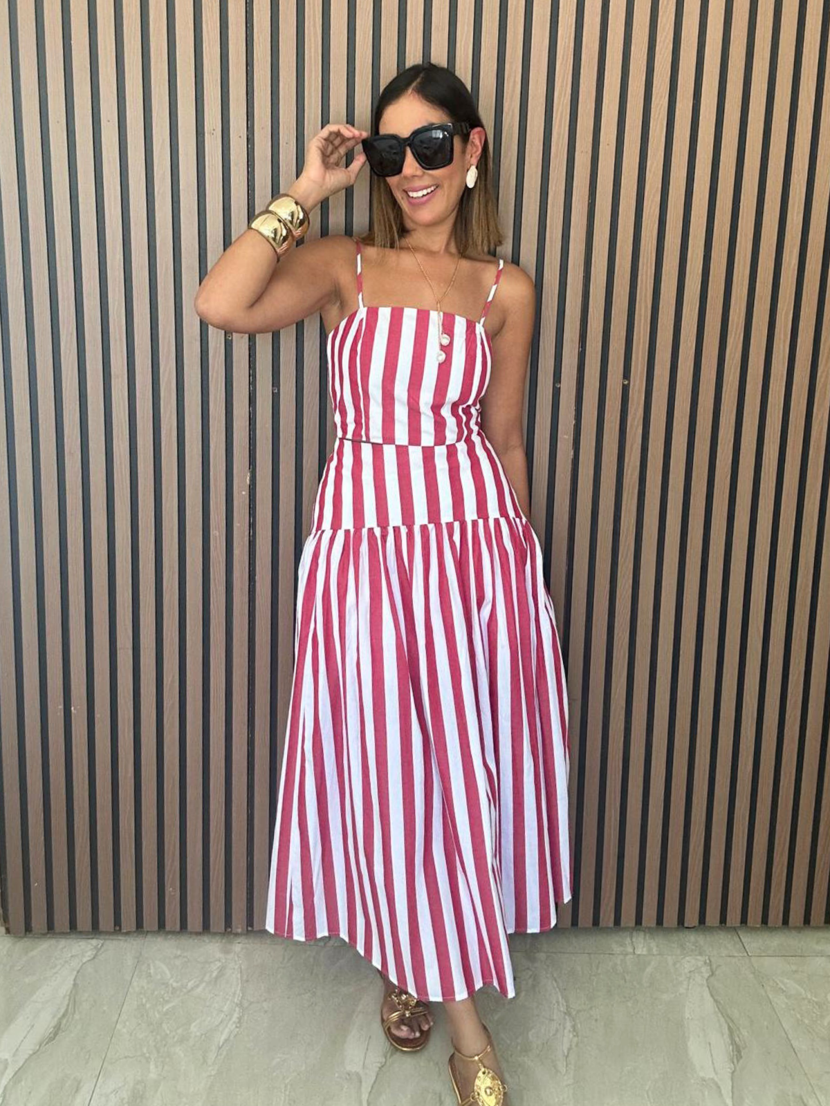 Stripe Me Darling Crop Top and Skirt Set