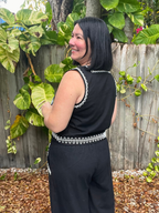 The White-Stitch Luxe Matching Top and Pants