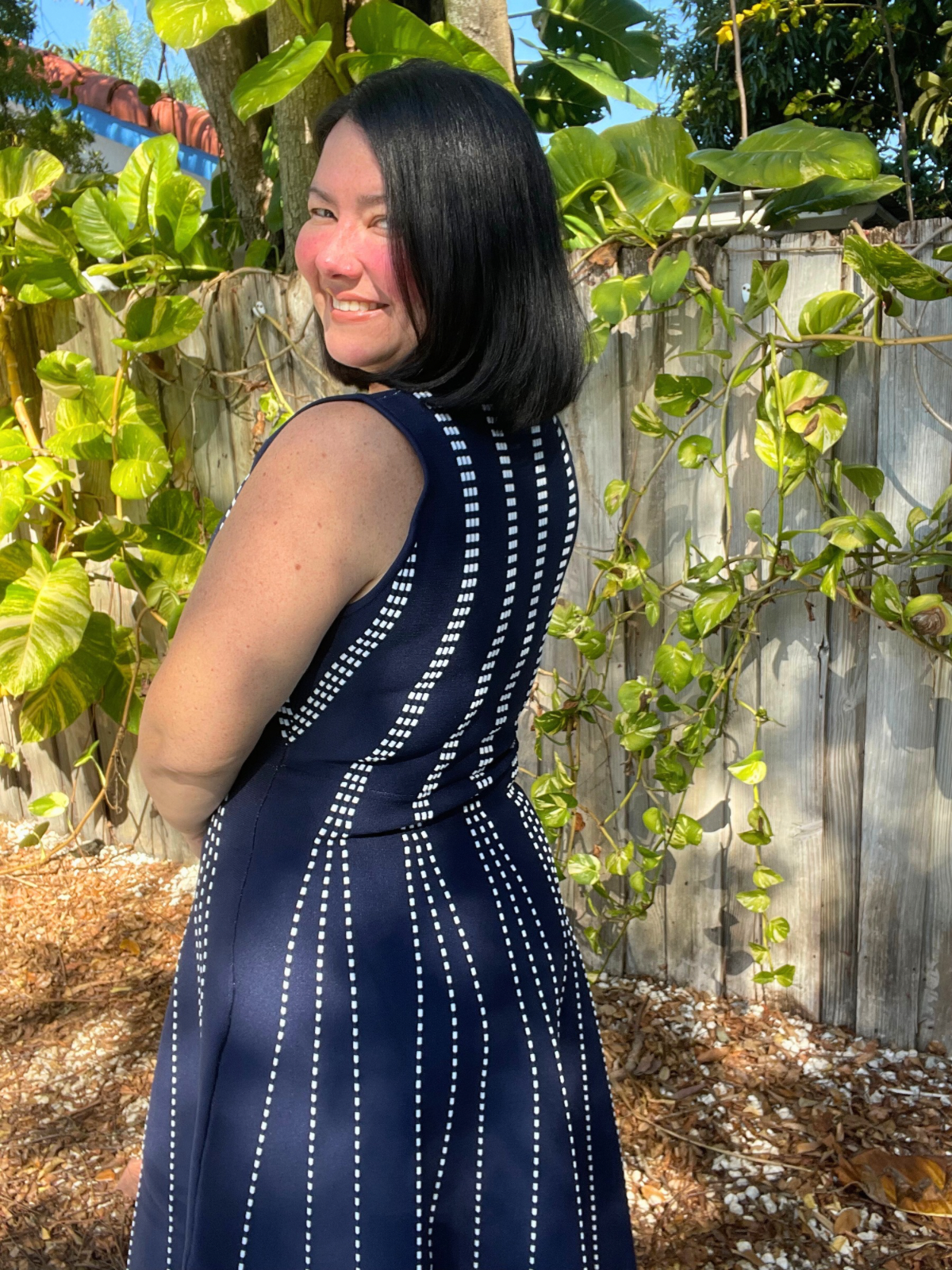 The Metro Lines Knit Midi Dress