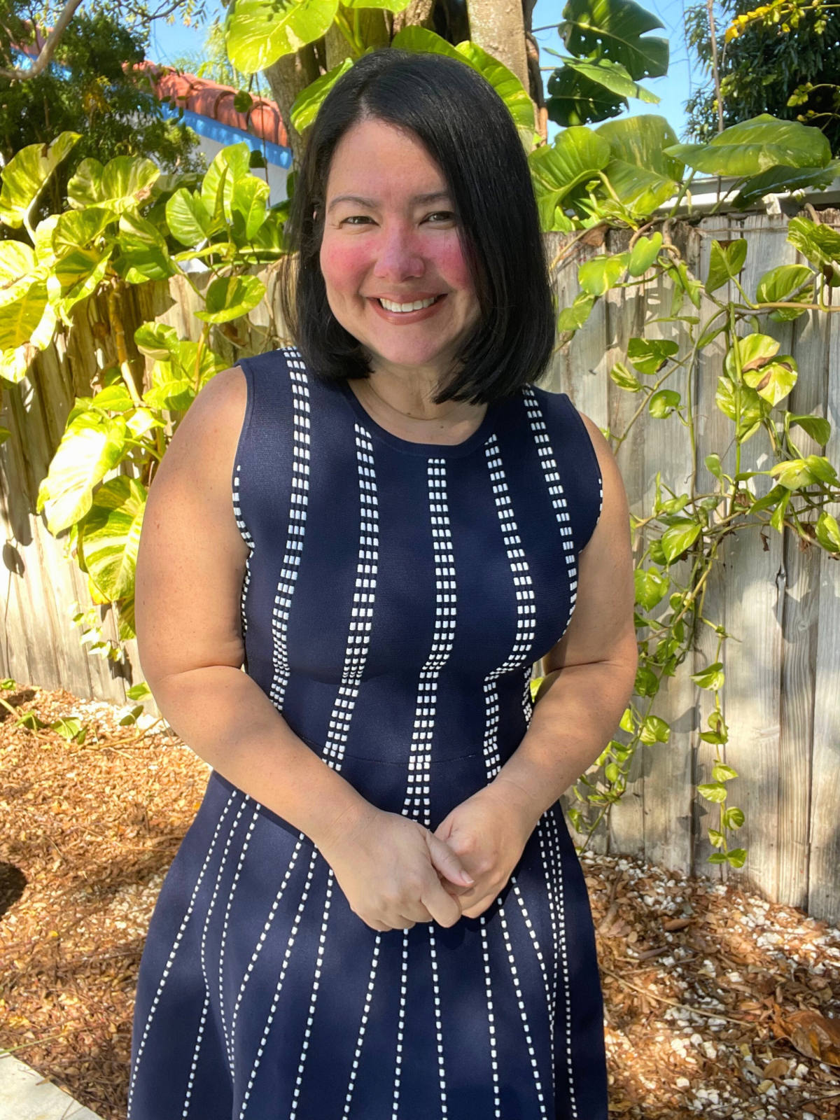 The Metro Lines Knit Midi Dress