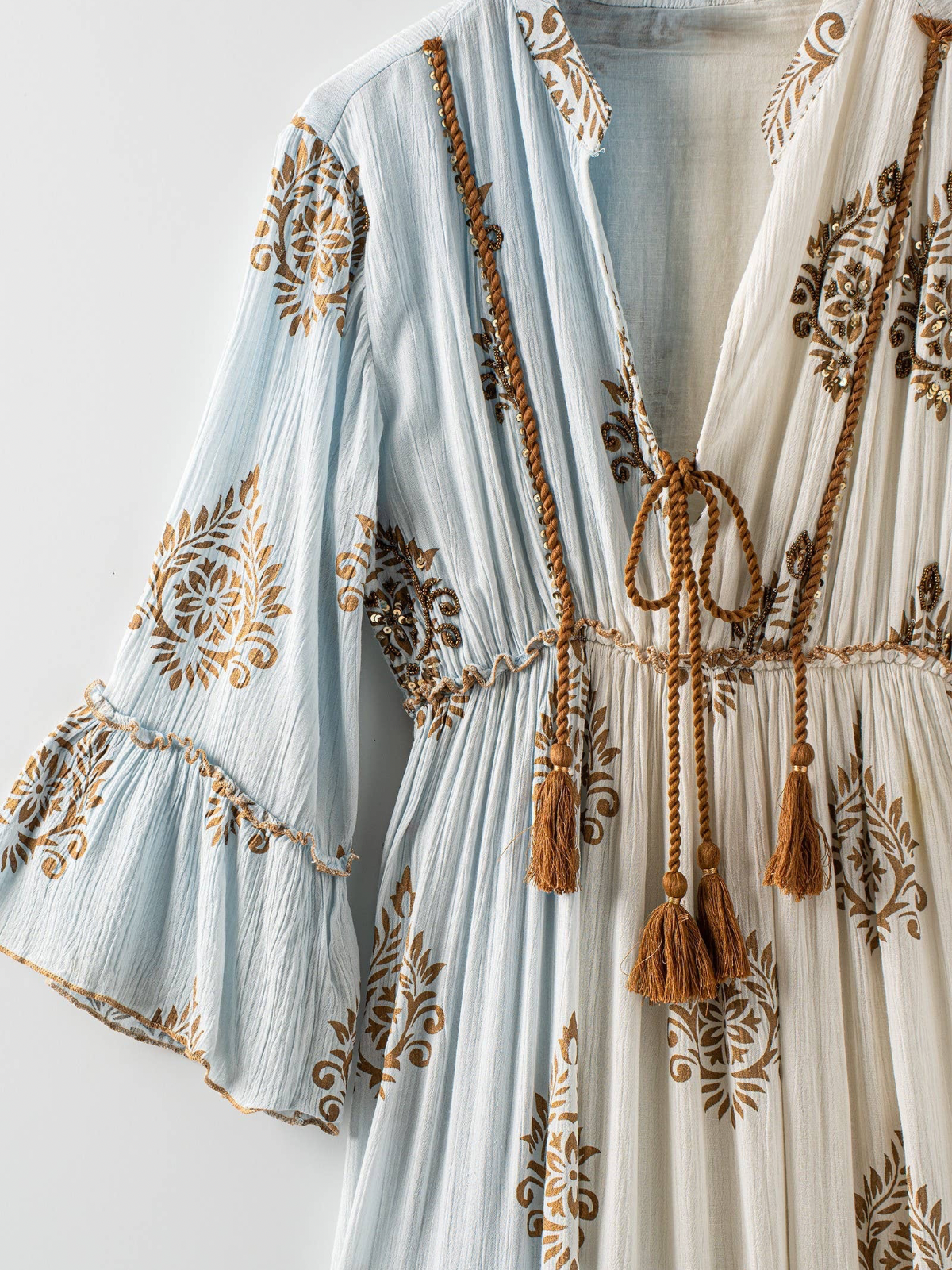 Sundara Gold Medallion Maxi Dress