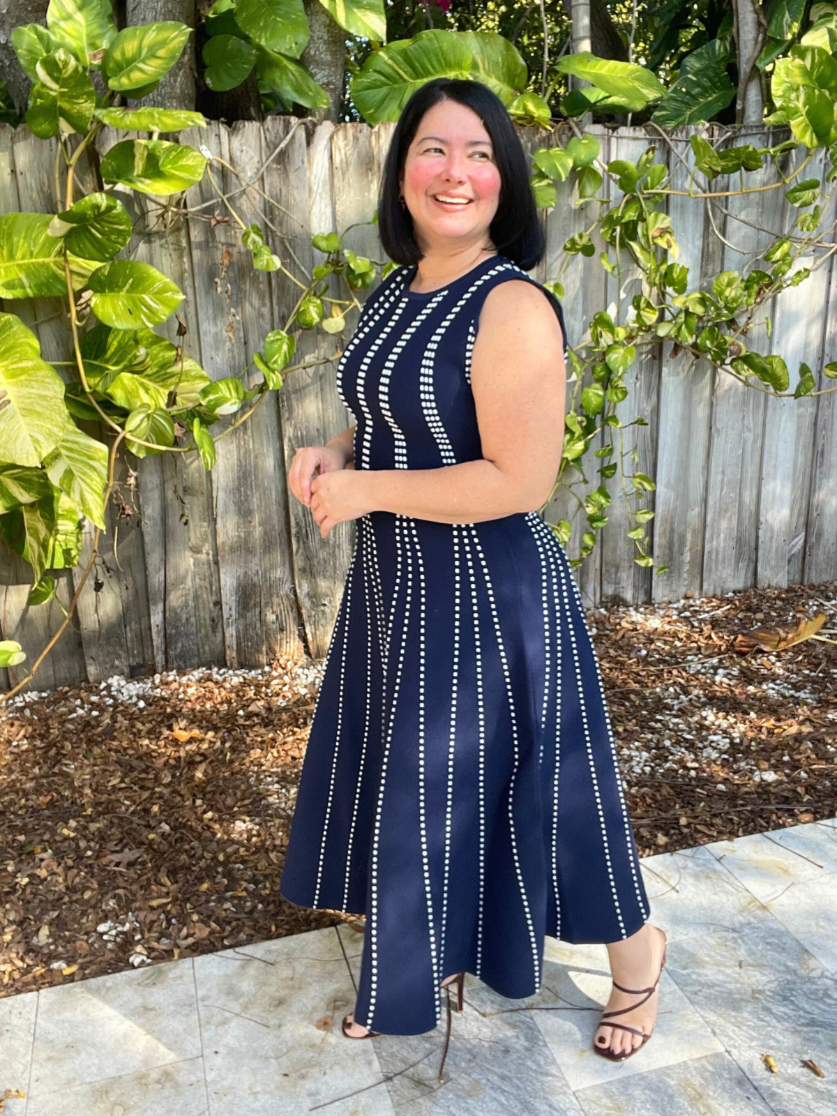 The Metro Lines Knit Midi Dress