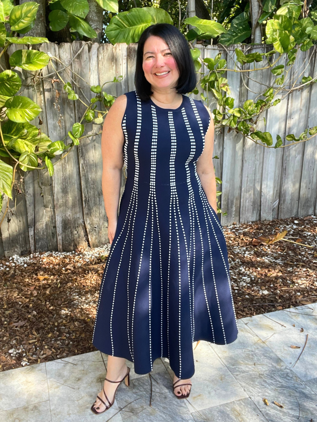 The Metro Lines Knit Midi Dress