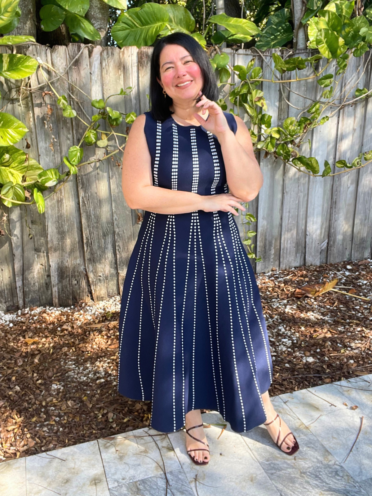 The Metro Lines Knit Midi Dress