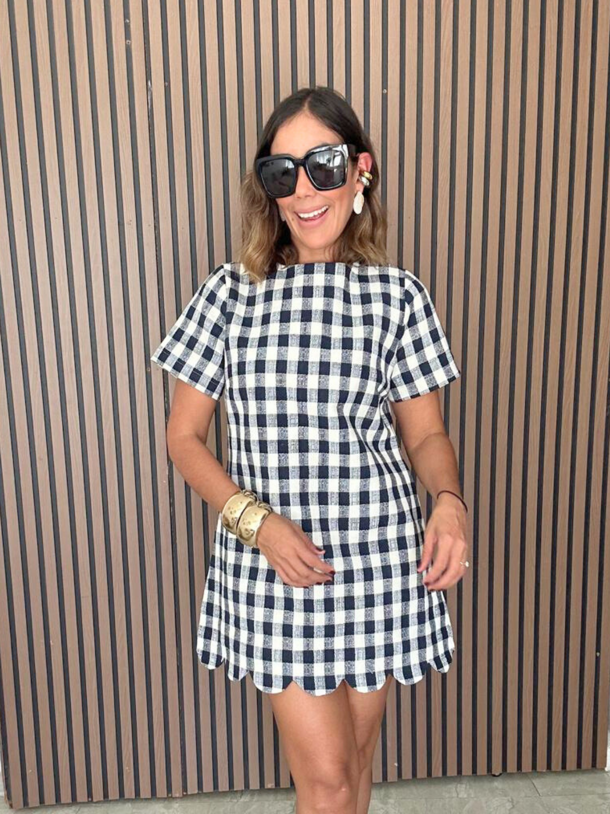 Checked & Collected Mini Dress