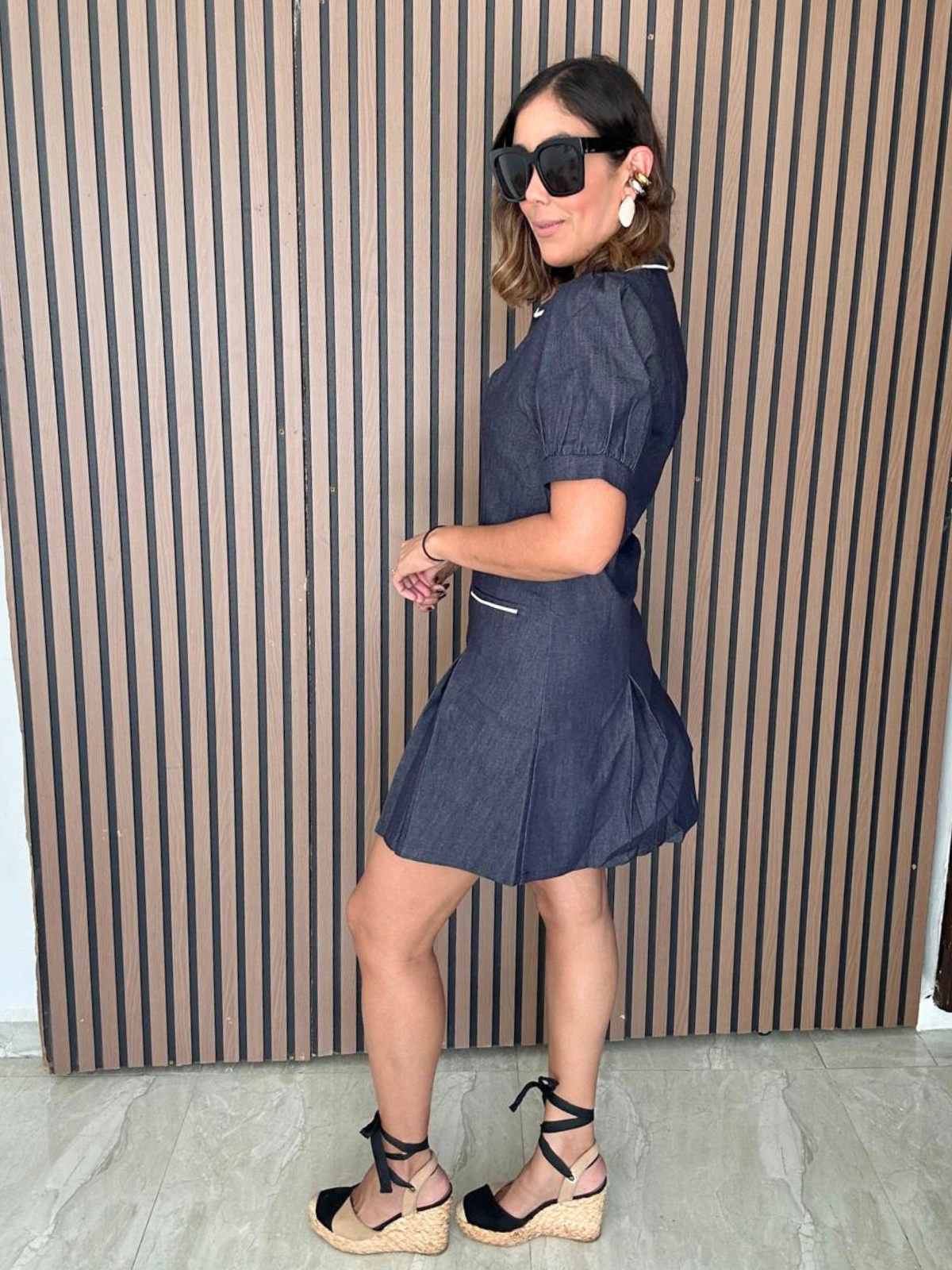 The Glamline Denim Mini Dress