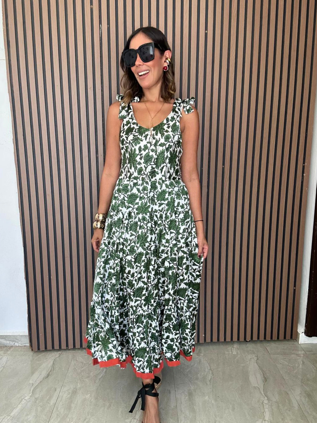 Bound by Contrast Maxi Dress