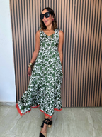 Bound by Contrast Maxi Dress