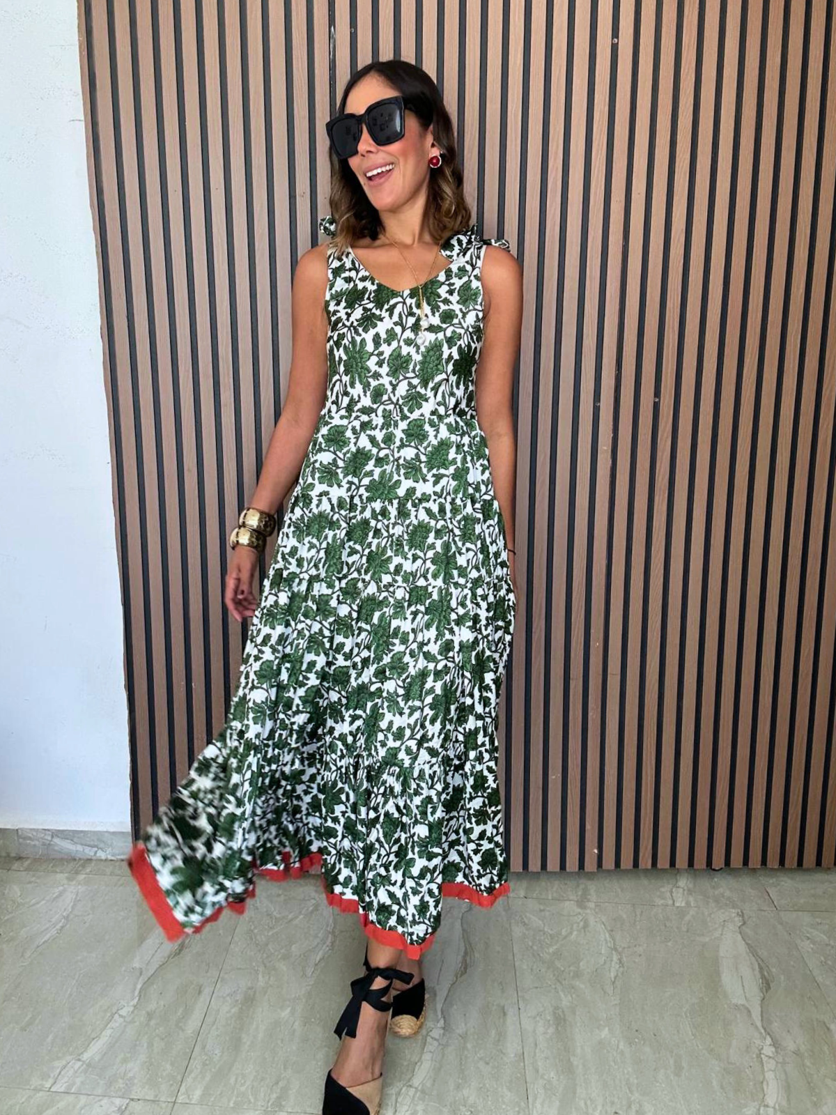 Bound by Contrast Maxi Dress
