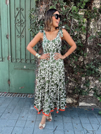 Bound by Contrast Maxi Dress