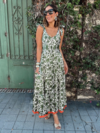 Bound by Contrast Maxi Dress