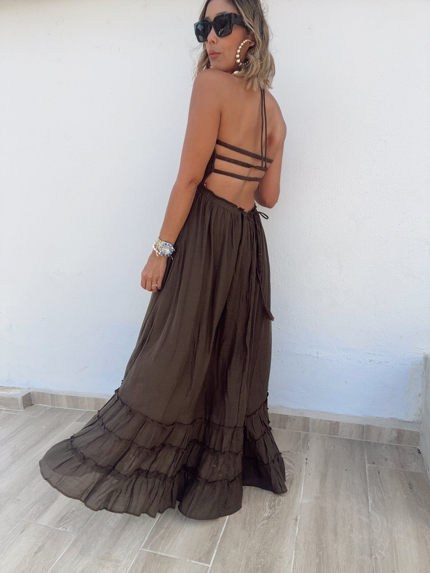 Isla Sol Halter Maxi Dress