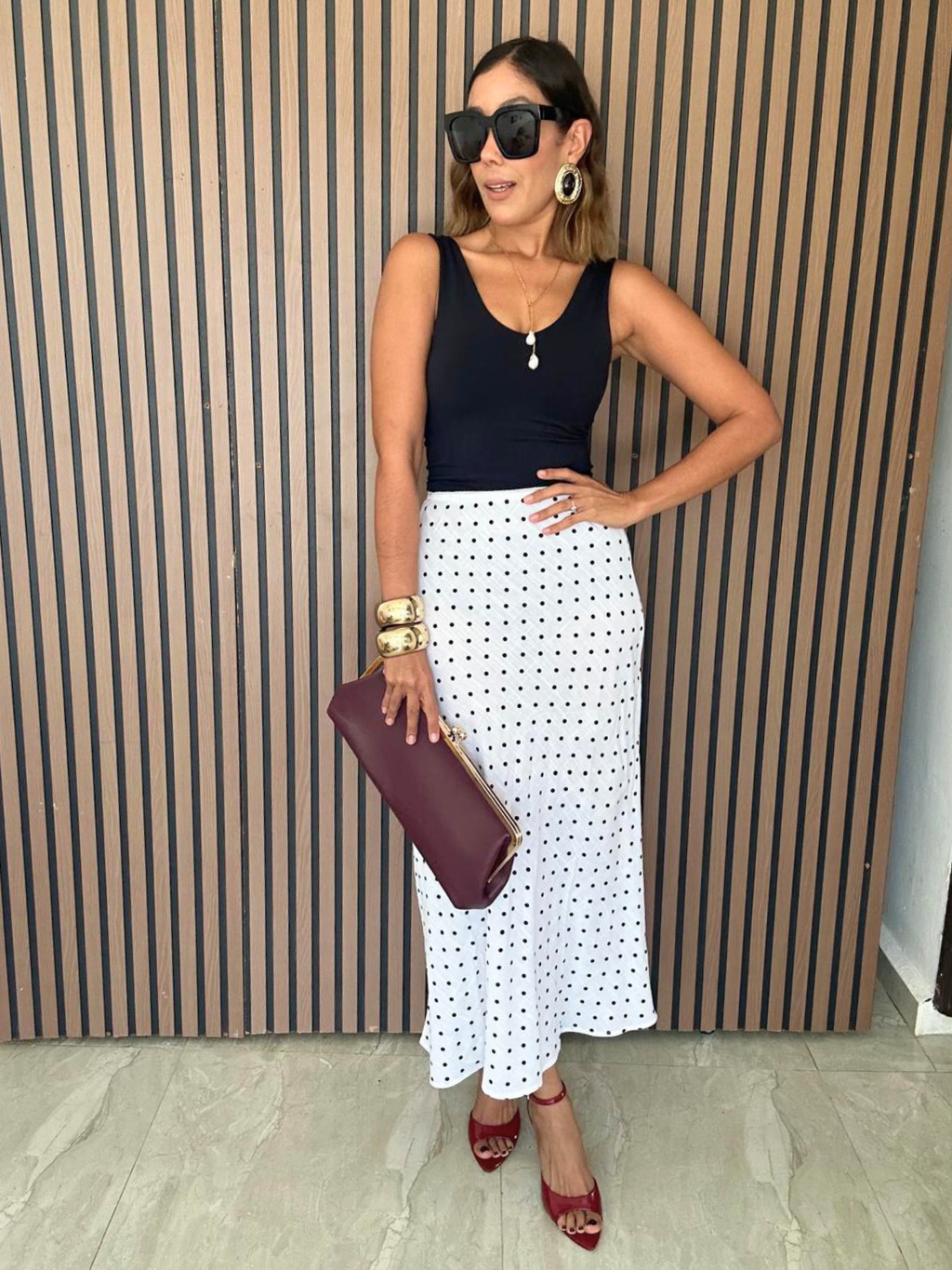 Dot by Dot Elegance Midi Skirt