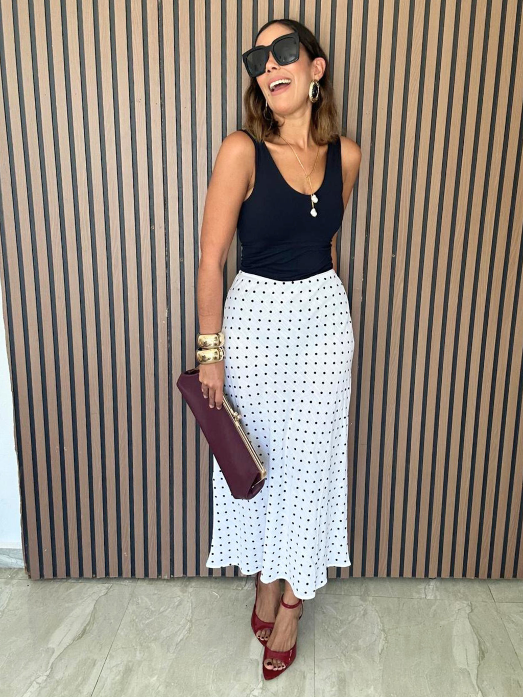 Dot by Dot Elegance Midi Skirt