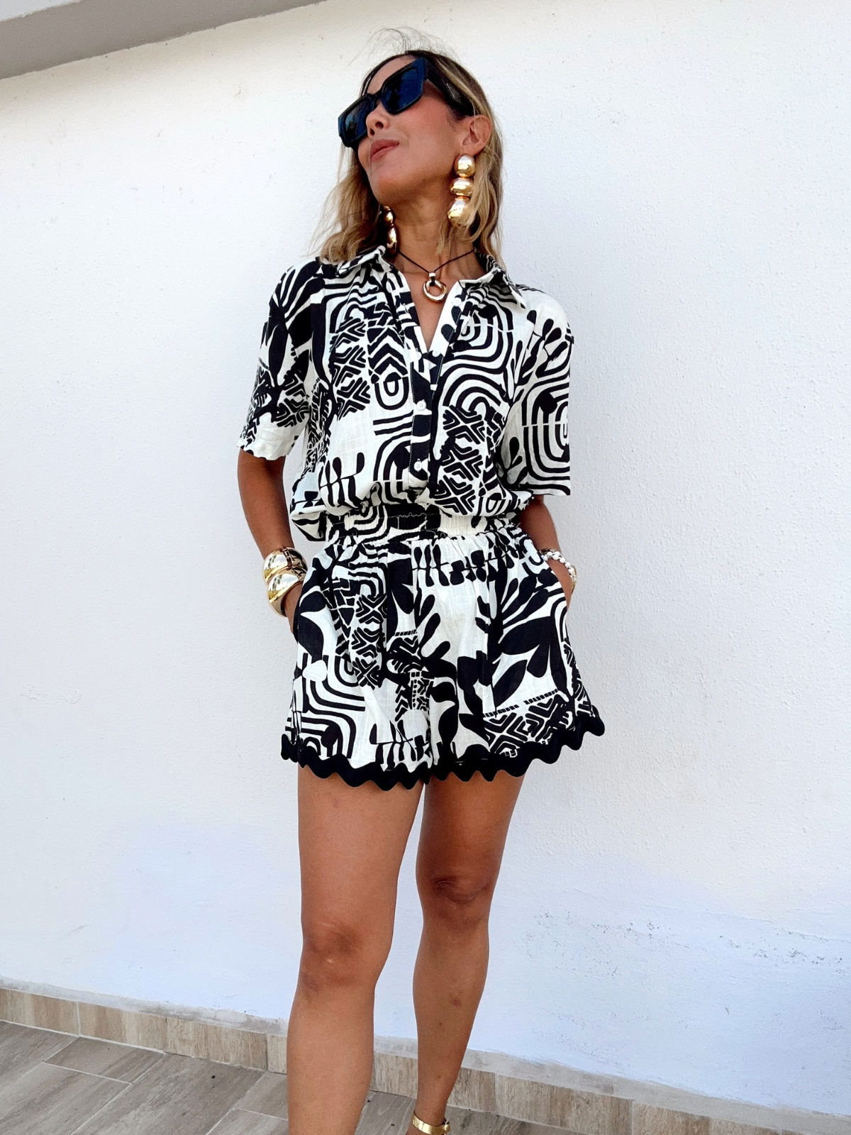 Let’s Get Out of Town Top and Shorts Set