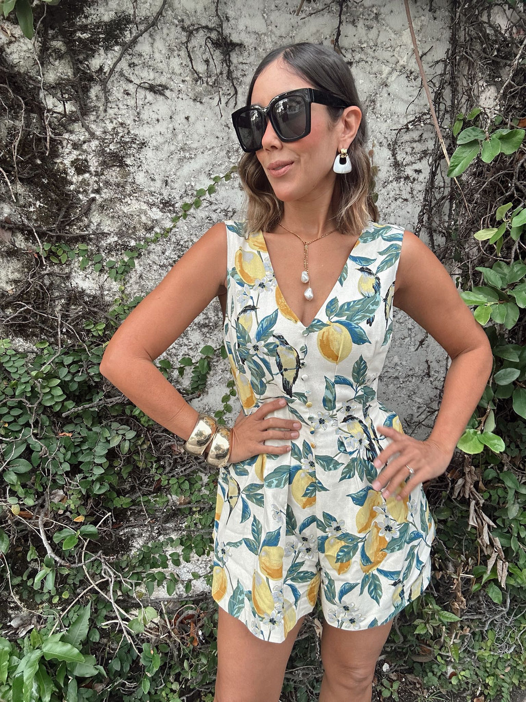 Fresh Squeeze Plunge Romper