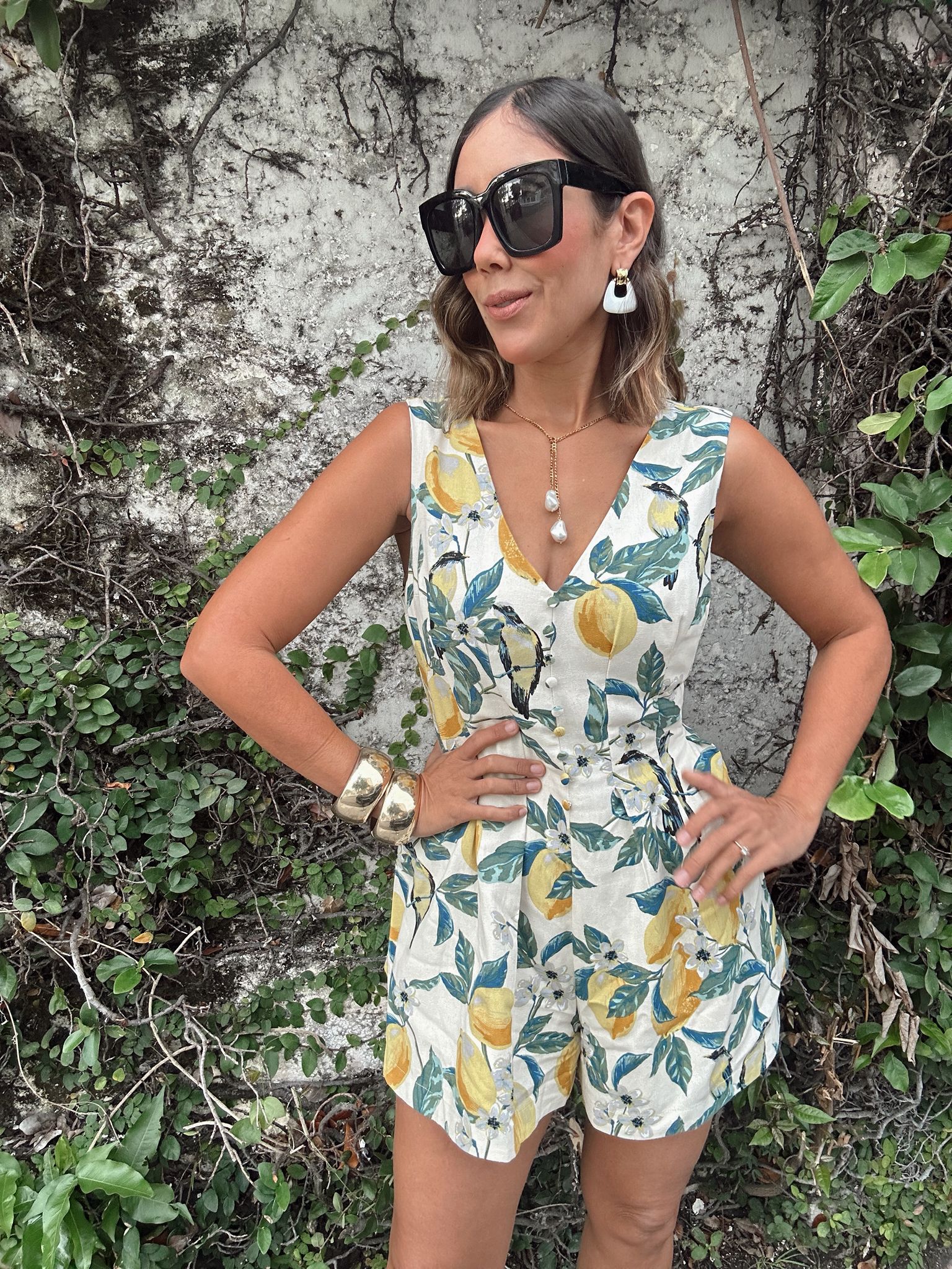 Fresh Squeeze Plunge Romper